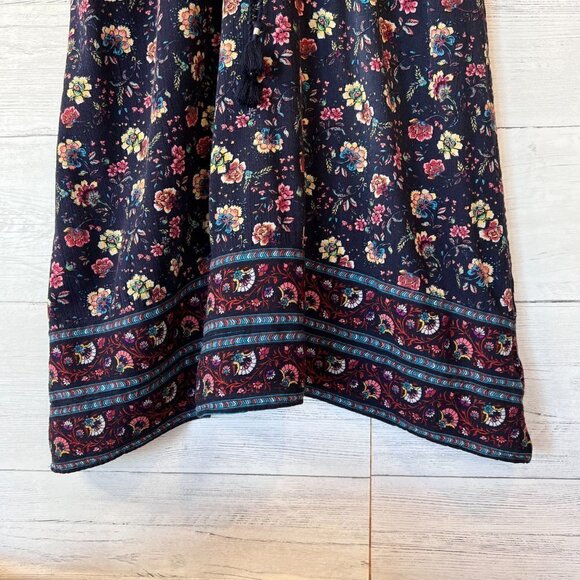 American Eagle Outfitters Dress Womens Size S/P Boho Floral Tassels Tank Mini - Picture 10 of 16